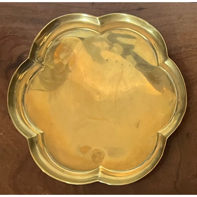 Metal Antique 18th Century English George III Footed Brass Tray For Sale - Image 7 of 15