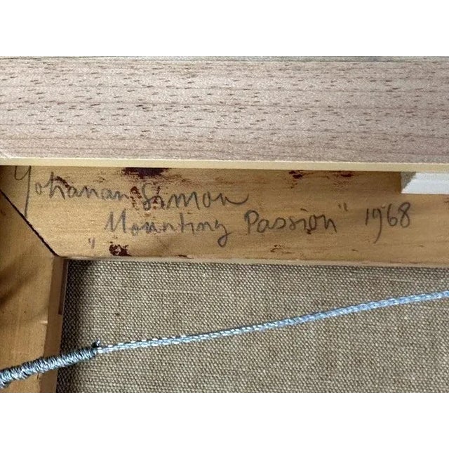 1968 "Mounting Passion" Original Painting by Yohanon Simon For Sale - Image 12 of 13