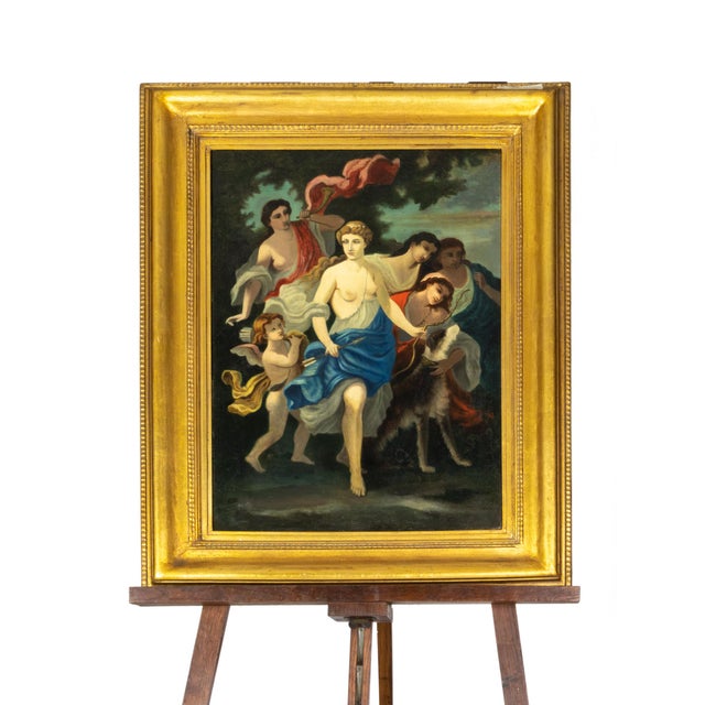 Diana, Urania & Calliope, 19th Century, Oil Painting, Framed For Sale - Image 4 of 8