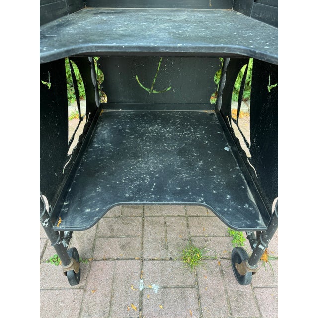 Mid-Century Modern Mid-Century Modern Nautically Themed Bar Cart For Sale - Image 3 of 3