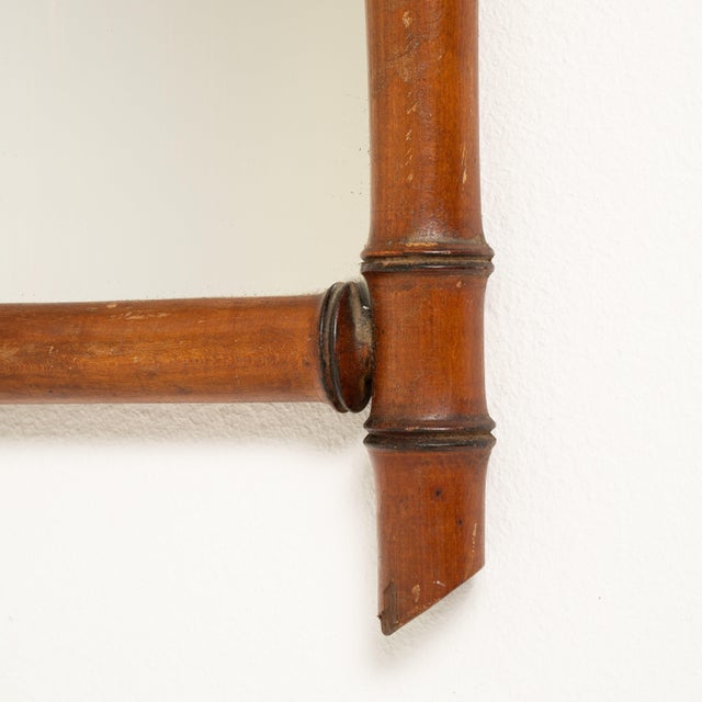 Faux Bamboo Wall Mirror, Antique, France, Circa 1900 For Sale In Greensboro - Image 6 of 8