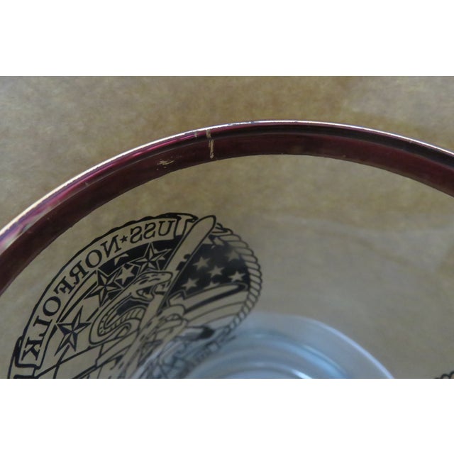 Vintage Naval Uss Norfolk (Ssn-714) Cocktail Whiskey Glass - a Pair For Sale - Image 10 of 10