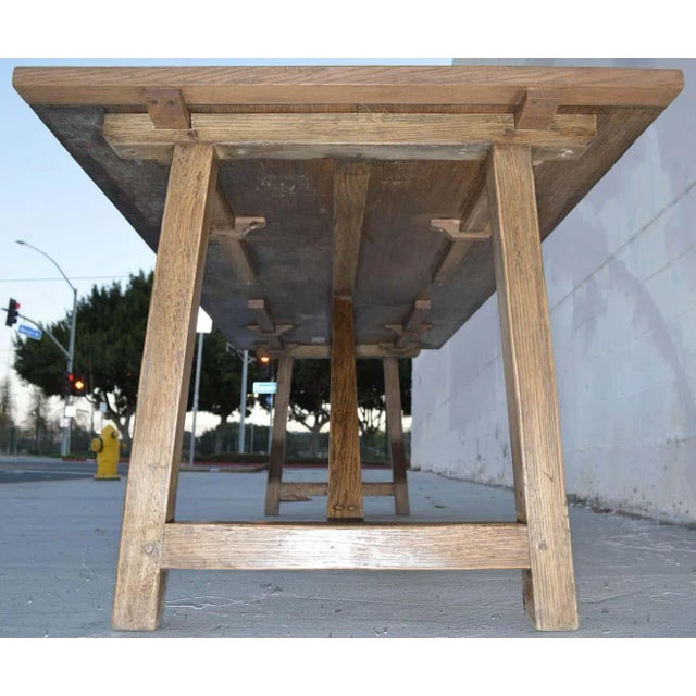 Extendable Dining Table in Vintage Oak by Petersen Antiques For Sale - Image 9 of 11