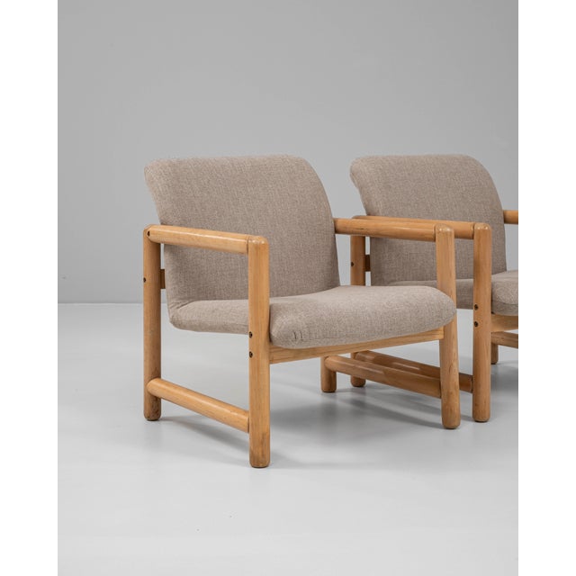 Brown 20th Century Czech Upholstered Armchairs - A Pair For Sale - Image 8 of 18