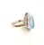 Classical Roman Bochic "Capri" Vintage Blue Topaz Ring Set In 18K Gold & Silver For Sale - Image 3 of 18