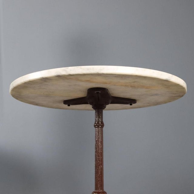 Tables with White Marble Tops, Set of 3 For Sale - Image 10 of 12