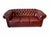 Vintage Chesterfield Sofa in Burgundy Leather For Sale - Image 4 of 5