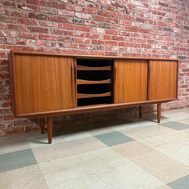 Danish Modern Teak Credenza by Axel Christiansen for Aco Møbler c.1960s, Attributed For Sale - Image 11 of 11