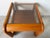 1970s Mid-Century Modern Lou Hodges Oak & Smoked Glass Top Side Table For Sale - Image 9 of 12
