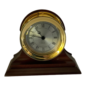 Vintage Chelsea Clock Presidential Brass Mantel Clock Model 20906 Working Nos Usa 1980s