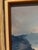 Textile Vintage 1990s Signed Original Oil on Canvas Seascape in Wood Frame For Sale - Image 7 of 12