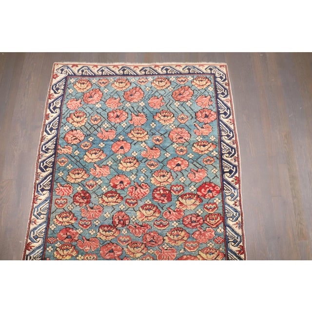 Green Antique Zabihi Collection Zeychour Green Caucasian Kuba Rug For Sale - Image 8 of 8