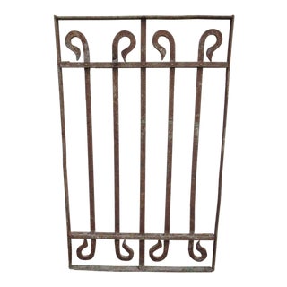 Antique Victorian Iron Gate Window Garden Fence Architectural Salvage #751 For Sale