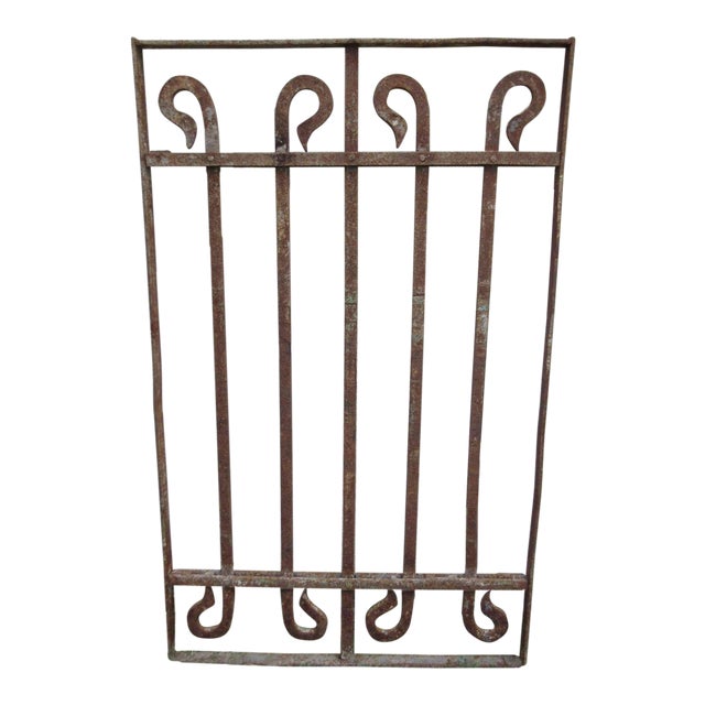 Antique Victorian Iron Gate Window Garden Fence Architectural Salvage #751 For Sale