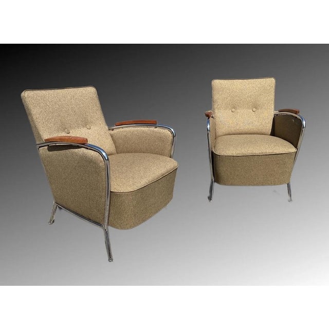 Set of Bauhaus Style Armchairs by Joseph Perestegi, 1960s Set of 2 For Sale - Image 18 of 18