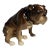 Mid-Century Modern Keramos Vienna Austria Sitting Bulldog Figurine Numbered For Sale