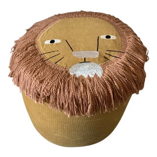 Danish Lion Pouf Ottoman For Sale