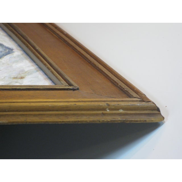 Brown 1980s Oil Painting Stone Mill Penypack Creek Homesburg Phila. Pa. Dorothy Strand, Framed For Sale - Image 8 of 14