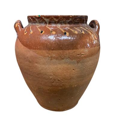 Traditional Vintage Glazed Kinik Olive Oil Jar For Sale - Image 3 of 5