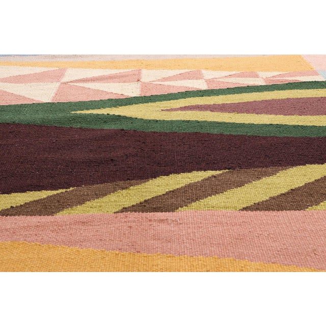 Early 21st Century Contemporary Indian Kilim Rug, 10'02 X 14'02 For Sale - Image 5 of 10