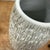 White Textured White Bark Styled Ceramic Vase with Round Opening For Sale - Image 8 of 10