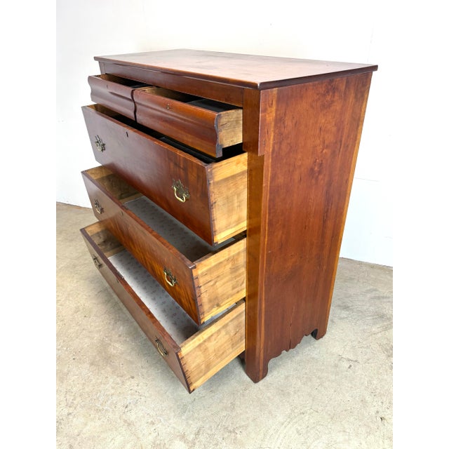 Mid 19th Century Antique 19th Century Cherry American Empire / Federal Style Chest of Drawers For Sale - Image 5 of 12