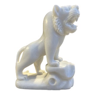 Hand Carved Soapstone Tiger Sculpture Vietnam For Sale