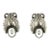 Mid-Century Sterling Georg Jensen #108 Blossom Clip Earrings For Sale