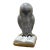 Vintage Hand-Painted Ceramic Snowy Owl Figurine on Open Book Miniature For Sale