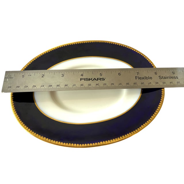 Mid 19th Century Victorian Coalport Jeweled Cobalt & Gilt Porcelain Covered Tureen With Underplate – Retailed by William Mortlock & Sons, London For Sale - Image 12 of 13