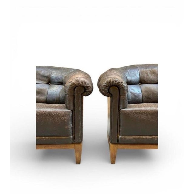 Vintage French Club Chairs, 1940s, Set of 2 For Sale - Image 3 of 7