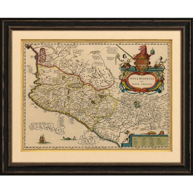Antique Map of Southern Mexico & New Galicia, Janssonius, Amsterdam c.1650 A highly decorative and historically important...