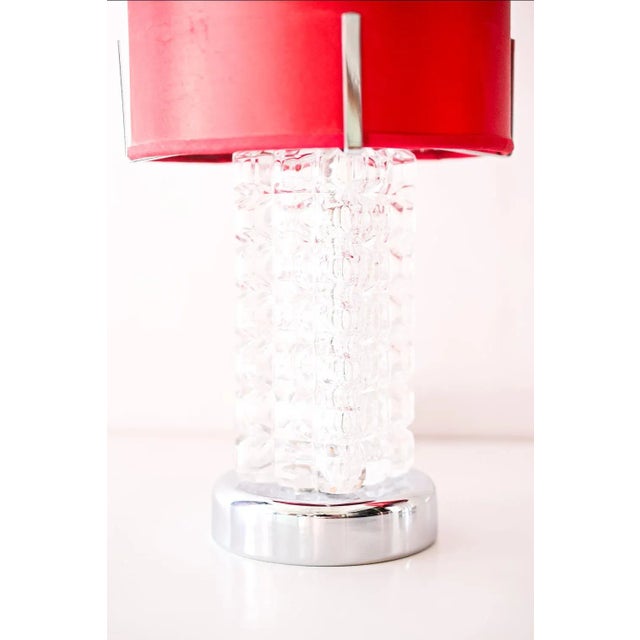 Glass Red Table Lamps from Austrolux, Set of 2 For Sale - Image 7 of 8
