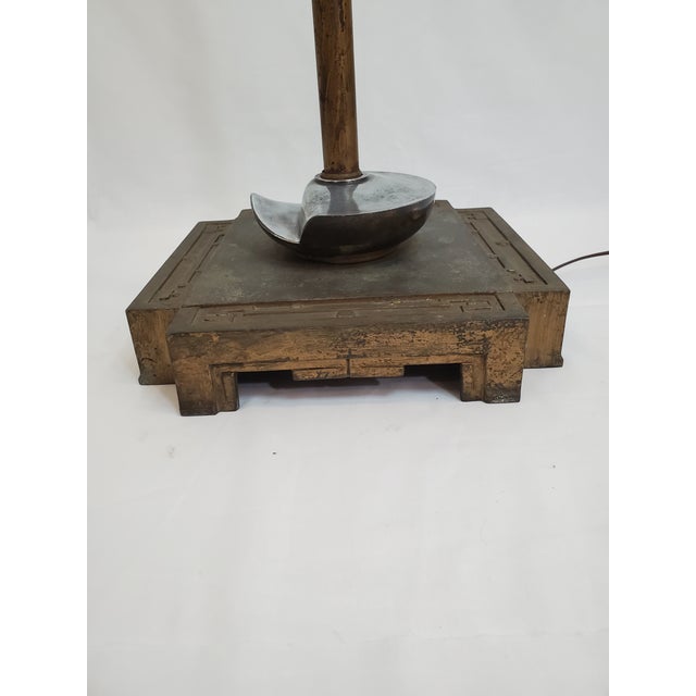 Vintage Mid-Century Art Deco Cottage Core Reading Floor Lamp For Sale - Image 10 of 12