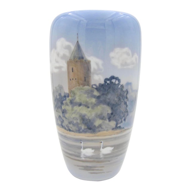 1963 Royal Copenhagen Hand-Painted Porcelain Vase, Denmark For Sale