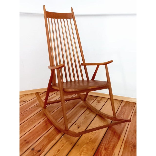 Vintage Rocking Chair from Drevopodnik Holesov, Czechoslovakia, 1960s For Sale - Image 6 of 14