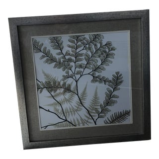 Botanical Embroidered Textile Art, Framed For Sale