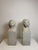 A pair of Florentine lions in white Carrara marble from the late 19th century. This pair of artifacts represents...