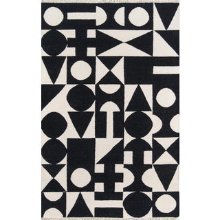 Novogratz by Momeni Topanga Roberta in Black Rug - 2'X8' Runner For Sale