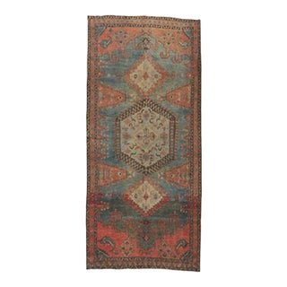 Vintage-Worn Persian Viss Rug -05'02 X 11'03 For Sale