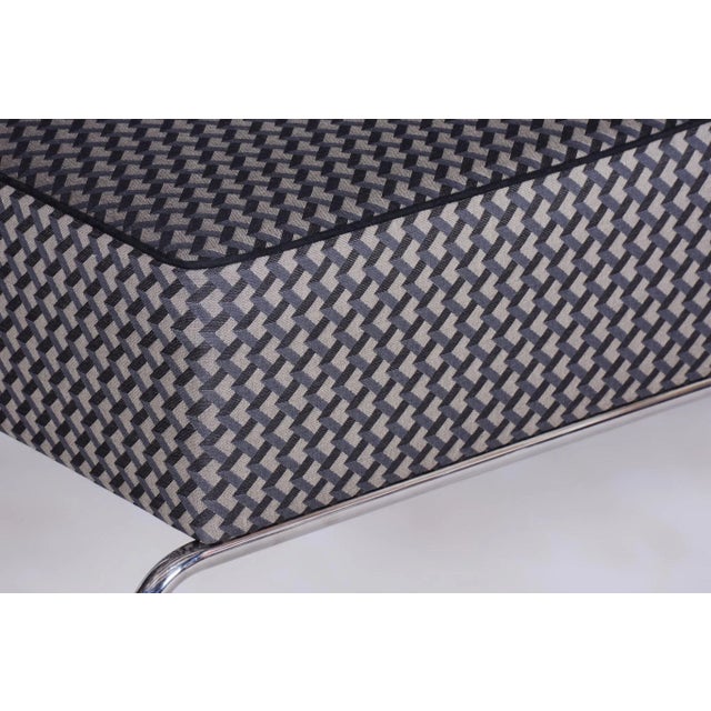 Black Bauhaus Ottoman in Chrome, 1930s For Sale - Image 8 of 13