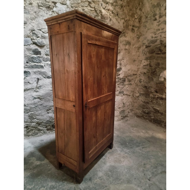 Antique French Cherrywood Bonnetière Linen Cabinet For Sale - Image 10 of 18