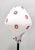 Metal Vintage Floor Lamp with Encased Glass Shade with Red Geometrical Motifs, Italy, 1950s For Sale - Image 7 of 15