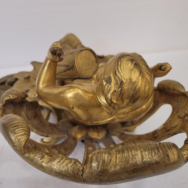 Late 19th Century Napoleon III Cherub Playing the Drum Wall Sculpture in Bronze, France For Sale - Image 10 of 18