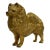 Small Traditional Early 20th Century English Gilt Bronze Spitz Dog Car Mascot Figurine For Sale
