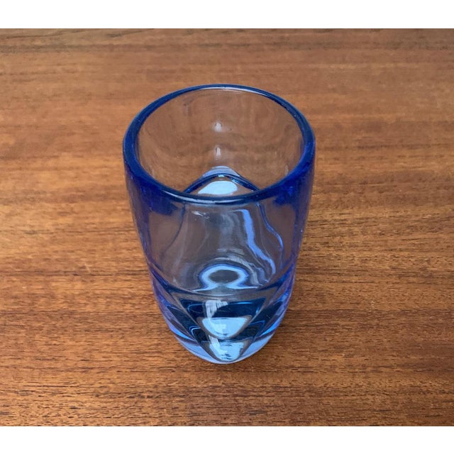 Mid-Century Model 20064 Blue Glass Vase by Vladislav Urban for Hermanova Hut, 1960s For Sale - Image 9 of 18