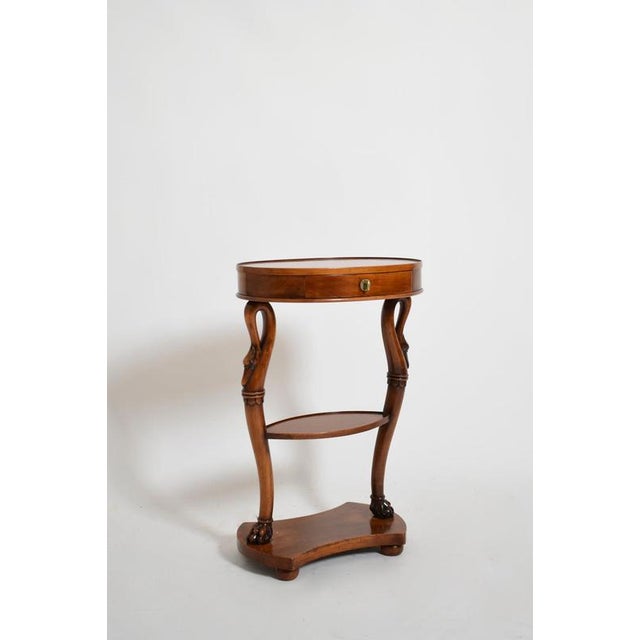 Oval Swan Side Tables, 1900s, Set of 2 For Sale - Image 3 of 6