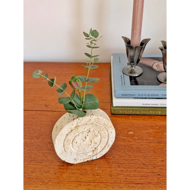 Vintage Travertine Bud Vase from Fratelli Mannelli, 1970s For Sale - Image 4 of 18