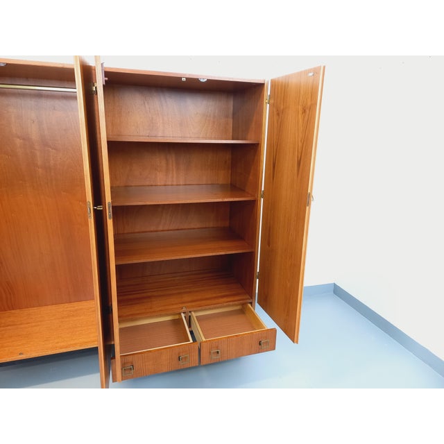 Vintage Teak and Metal Wardrobe, 1960s For Sale - Image 14 of 16