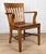 Traditional Antique Traditional Mahogany Wood Bankers Library Arm Chair For Sale - Image 3 of 16